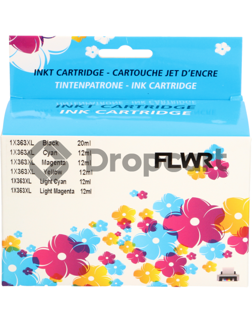 FLWR FLWR HP 363 6-pack Multipack zwart en kleur (Huismerk)