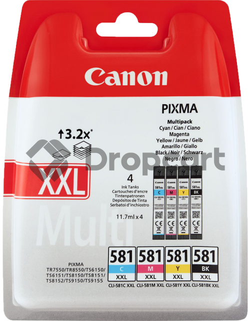 Canon CLI-581XXL 4-pack zwart en kleur