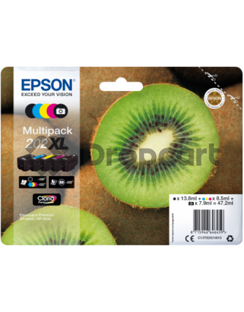 Epson 202XL zwart en kleur