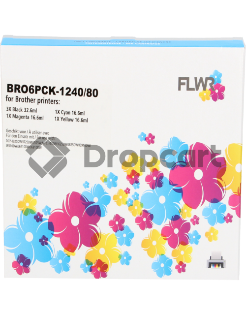 Brother LC-1280 6-pack - Optie 7 zwart en kleur