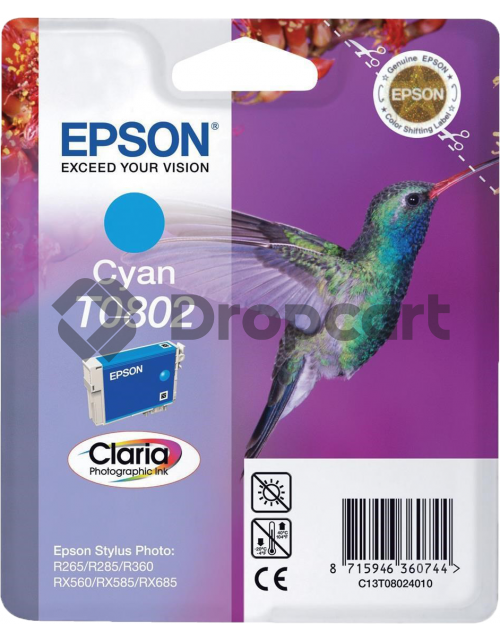 Epson T0802 cyaan