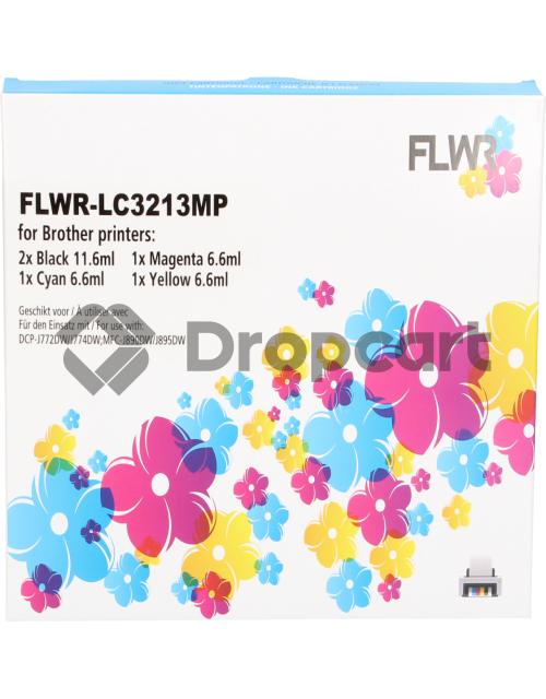 FLWR Brother LC-3213 Multipack zwart en kleur (Huismerk)