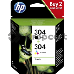 HP 304 Multipack zwart en kleur