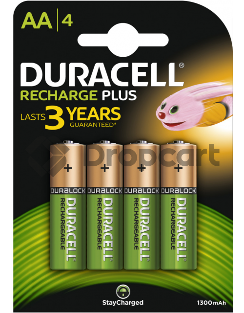 Duracell AA Rechargeable plus, 1300 mAh