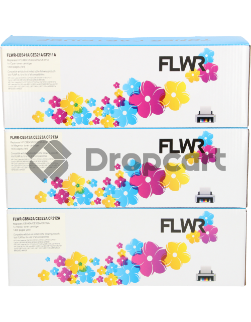 FLWR FLWR HP 128 3-pack kleur (Huismerk)