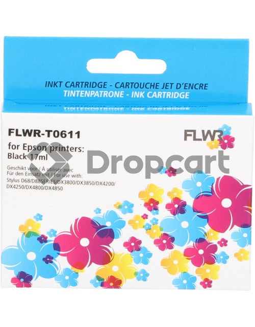 FLWR Epson T0611 zwart (Huismerk)