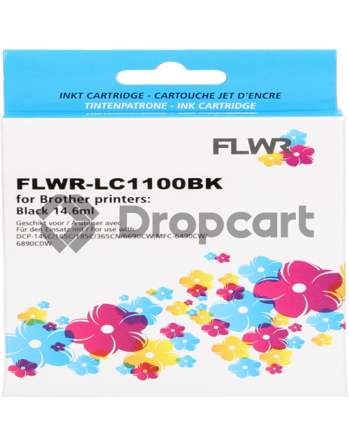 FLWR Brother LC-980BK zwart (Huismerk)