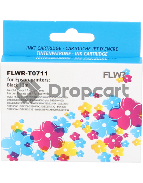 FLWR Epson T0711 zwart (Huismerk)