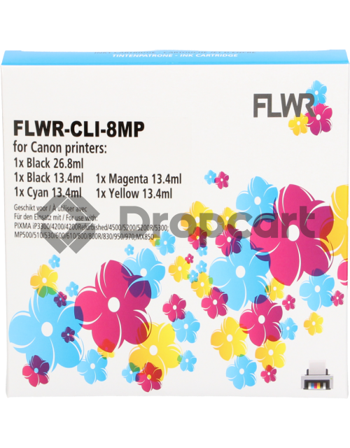 FLWR Canon CLI-8 Multipack zwart en kleur (Huismerk)