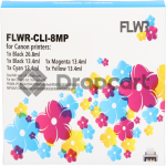 FLWR Canon CLI-8 Multipack zwart en kleur (Huismerk)