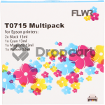 FLWR Epson T0715 multipack zwart en kleur (Huismerk)