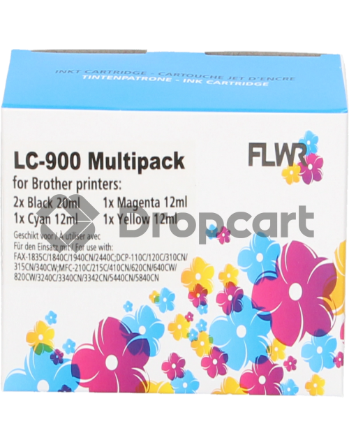 FLWR Brother LC-900 Multipack zwart en kleur (Huismerk)