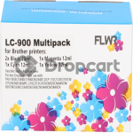 FLWR Brother LC-900 Multipack zwart en kleur (Huismerk)