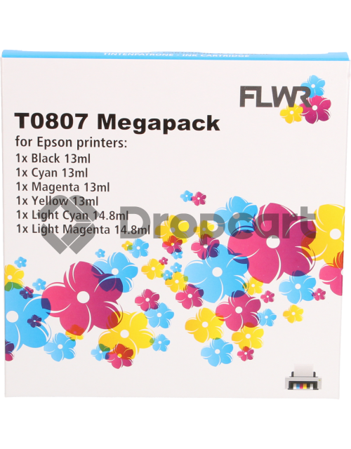 FLWR Epson T0807 Multipack zwart en kleur (Huismerk)