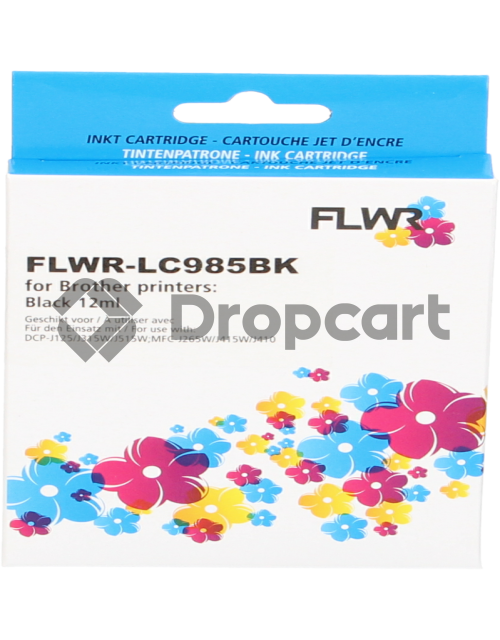 FLWR Brother LC-985BK zwart (Huismerk)