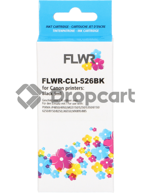 FLWR Canon CLI-526BK zwart (Huismerk)