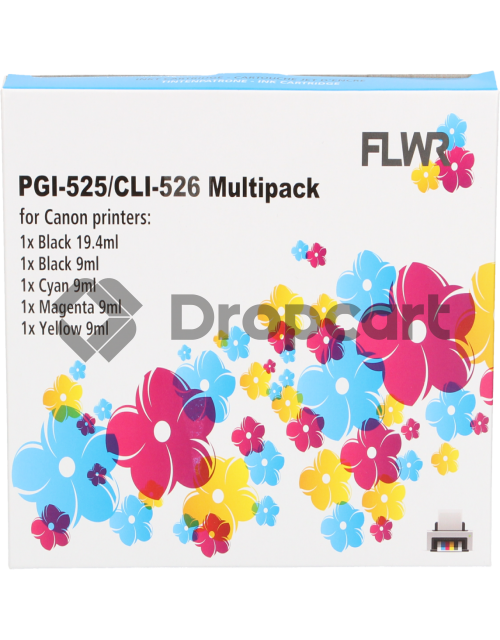 FLWR Canon CLI-526 Multipack zwart en kleur (Huismerk)