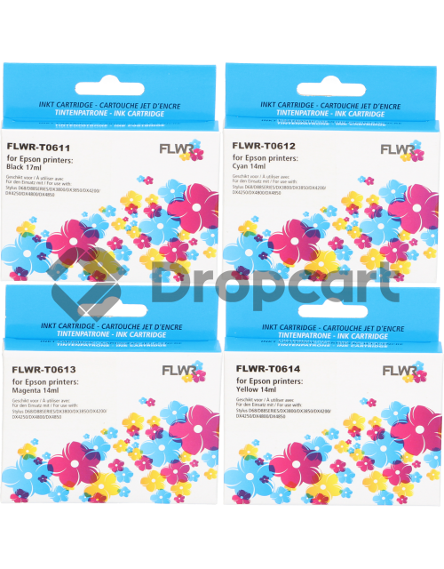 FLWR FLWR Epson T0615 multipack zwart en kleur (Huismerk)