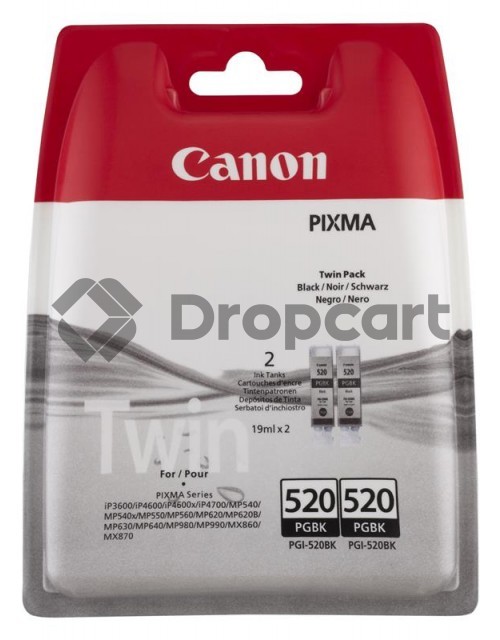 Canon PGI-520BK twinpack zwart