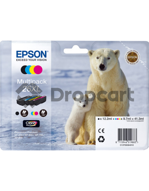 Epson 26XL Multipack zwart en kleur