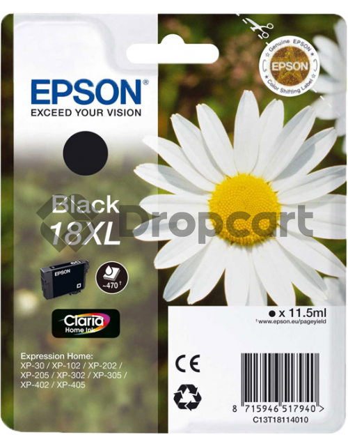 Epson 18XL zwart