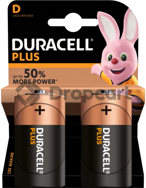 Duracell D Plus 100% 2-pack