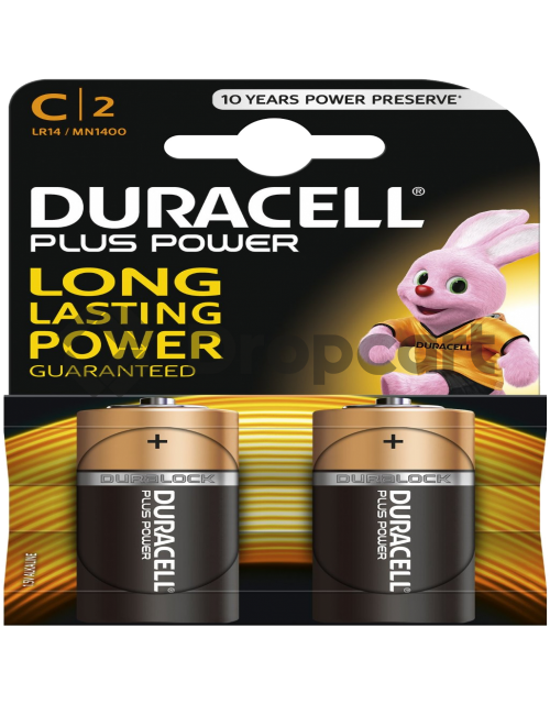 Duracell C Plus 100% 2-Pack