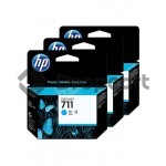 HP 711 3-pack cyaan