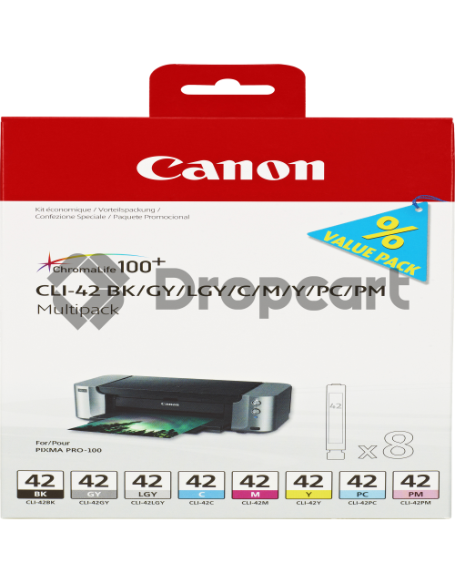 Canon CLI-42 8-pack zwart en kleur