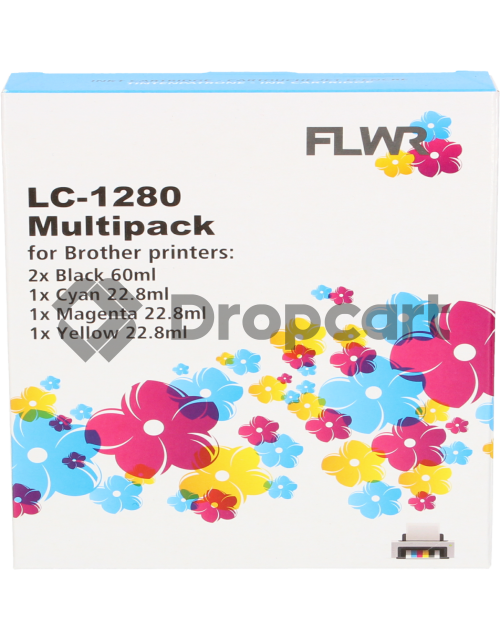 FLWR Brother LC-1280XL Multipack zwart en kleur (Huismerk)