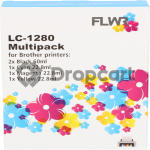 FLWR Brother LC-1280XL Multipack zwart en kleur (Huismerk)