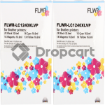 FLWR Brother LC-1240XL Multipack (2 sets) zwart en kleur (Huismerk)