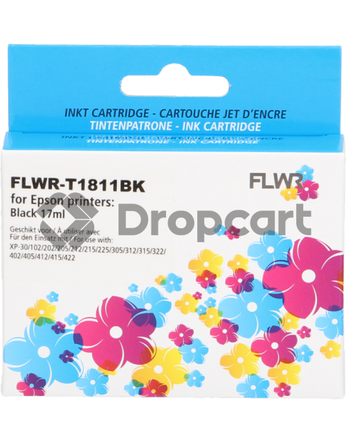 FLWR Epson 18XL zwart (Huismerk)