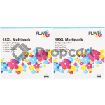 FLWR FLWR Epson (2X) 18XL Multipack zwart en kleur (Huismerk)