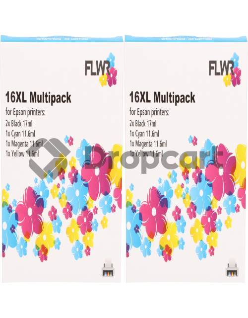 FLWR FLWR Epson 16XL Multipack (2 sets) zwart en kleur (Huismerk)