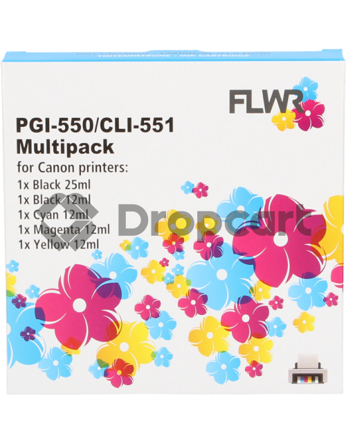 FLWR Canon CLI-551XL Multipack zwart en kleur (Huismerk)