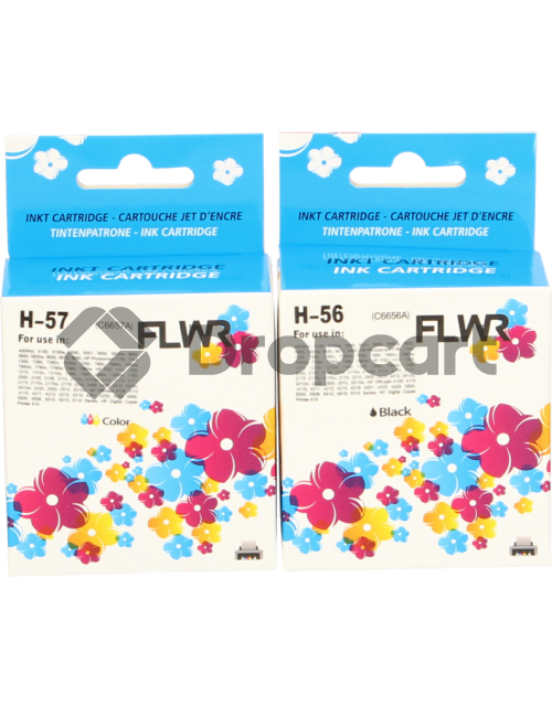 FLWR FLWR HP 56 en 57 Multipack zwart en kleur (Huismerk)