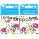 FLWR FLWR HP 56 en 57 Multipack zwart en kleur (Huismerk)