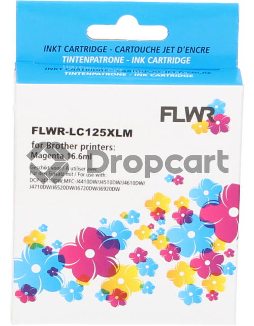 FLWR Brother LC-125XLM magenta (Huismerk)