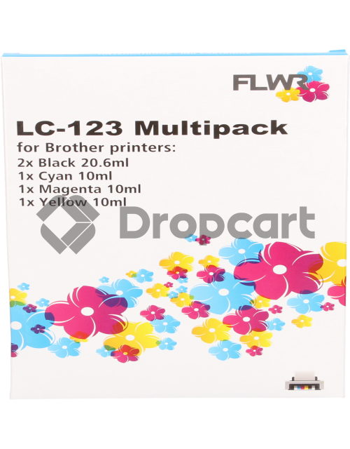 FLWR Brother LC-123 Multipack zwart en kleur (Huismerk)