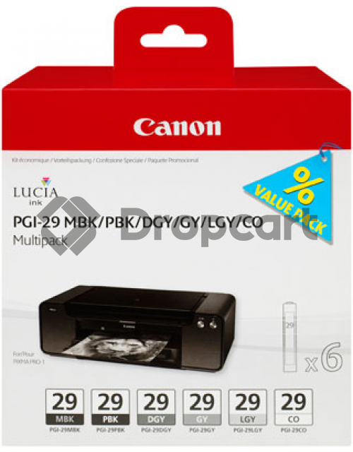 Canon PGI-29 Multipack zwart en kleur