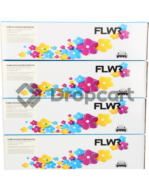 FLWR FLWR HP 305A 4-pack zwart en kleur (Huismerk)