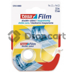 Tesa Plakband Film 7,5m x 12mm 2-zijdig + dispencer