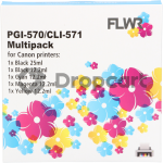 FLWR Canon CLI-571XL Multipack zwart en kleur (Huismerk)